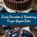 Dark Chocolate & Blueberry Frozen Yogurt Bites Recipe