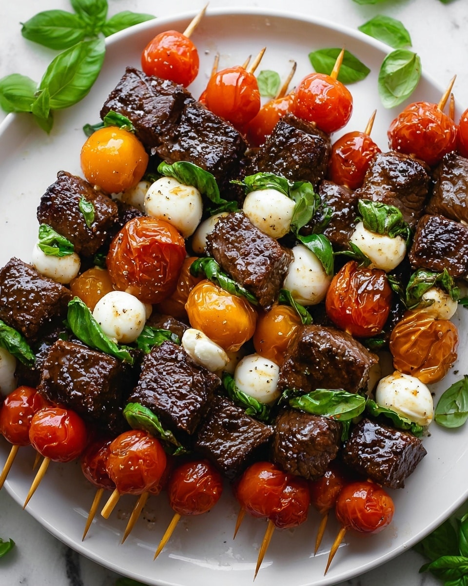 Beef Caprese Skewers Recipe - Recipe Image