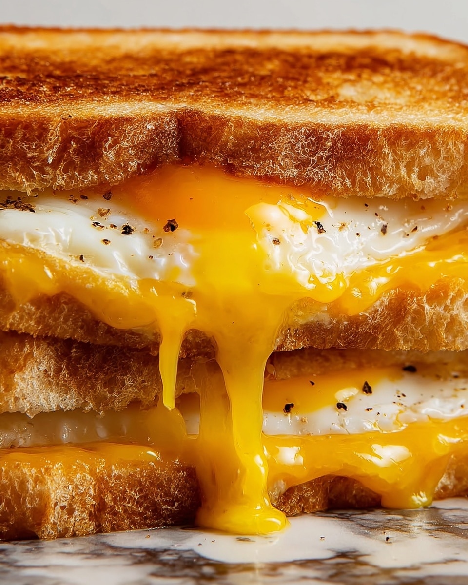 Breakfast Grilled Cheese with Scrambled Eggs Recipe - Recipe Image