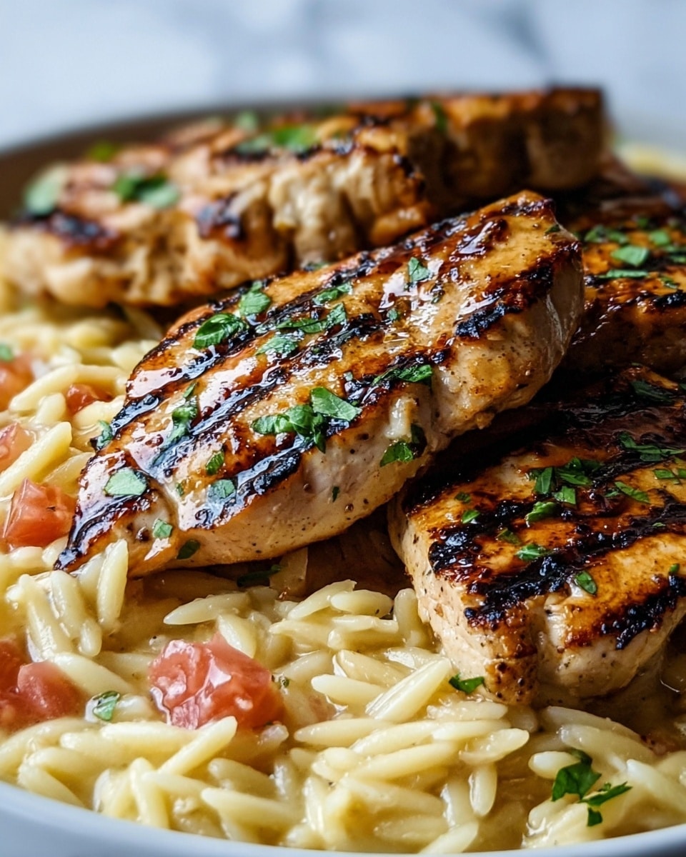 Creamy Parmesan Chicken and Orzo Recipe - Recipe Image