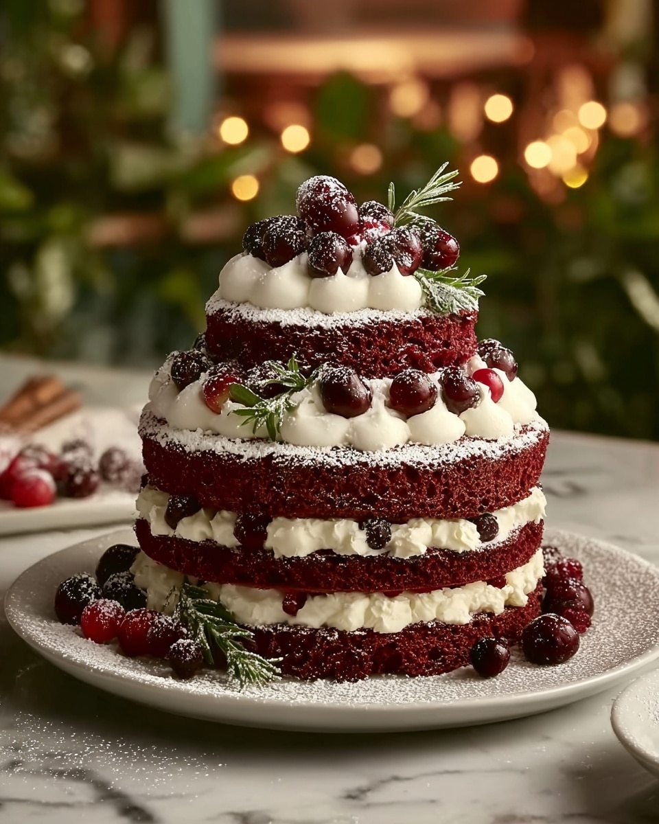 Red Velvet Tree Cake Recipe - Recipe Image