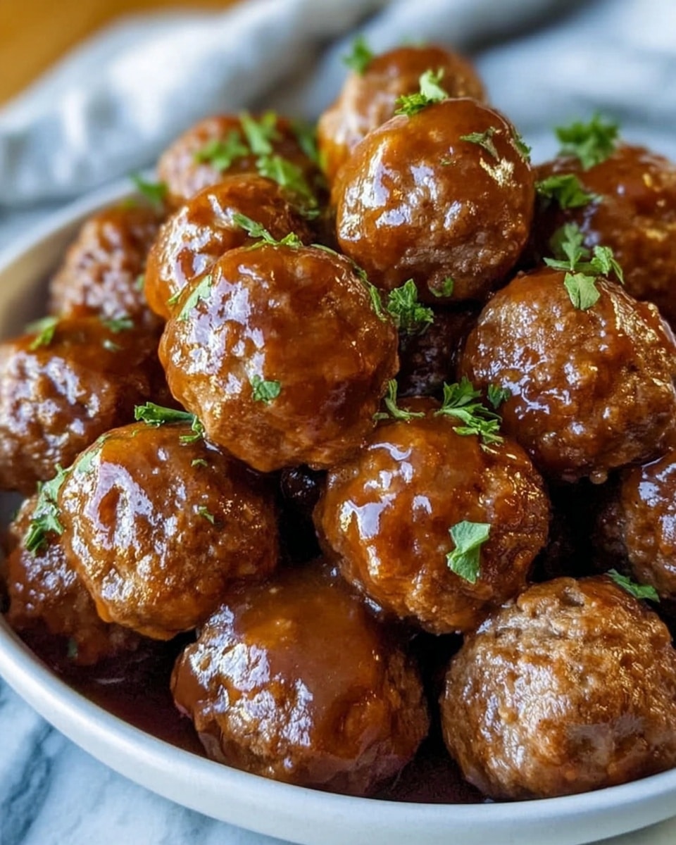 Slow Cooker Sweet & Savory Meatballs Recipe - Recipe Image