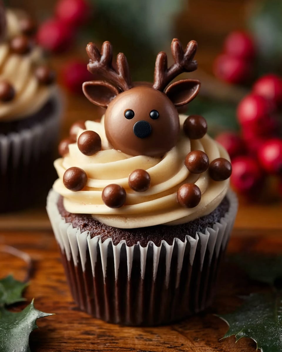 Easy Reindeer Cupcakes Recipe - Recipe Image