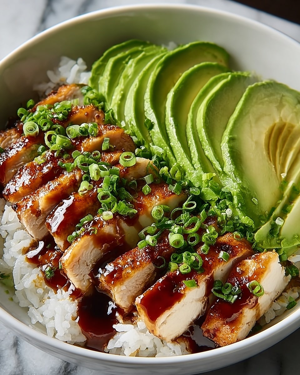 Easy Sticky Chicken Rice Bowl Recipe - Recipe Image
