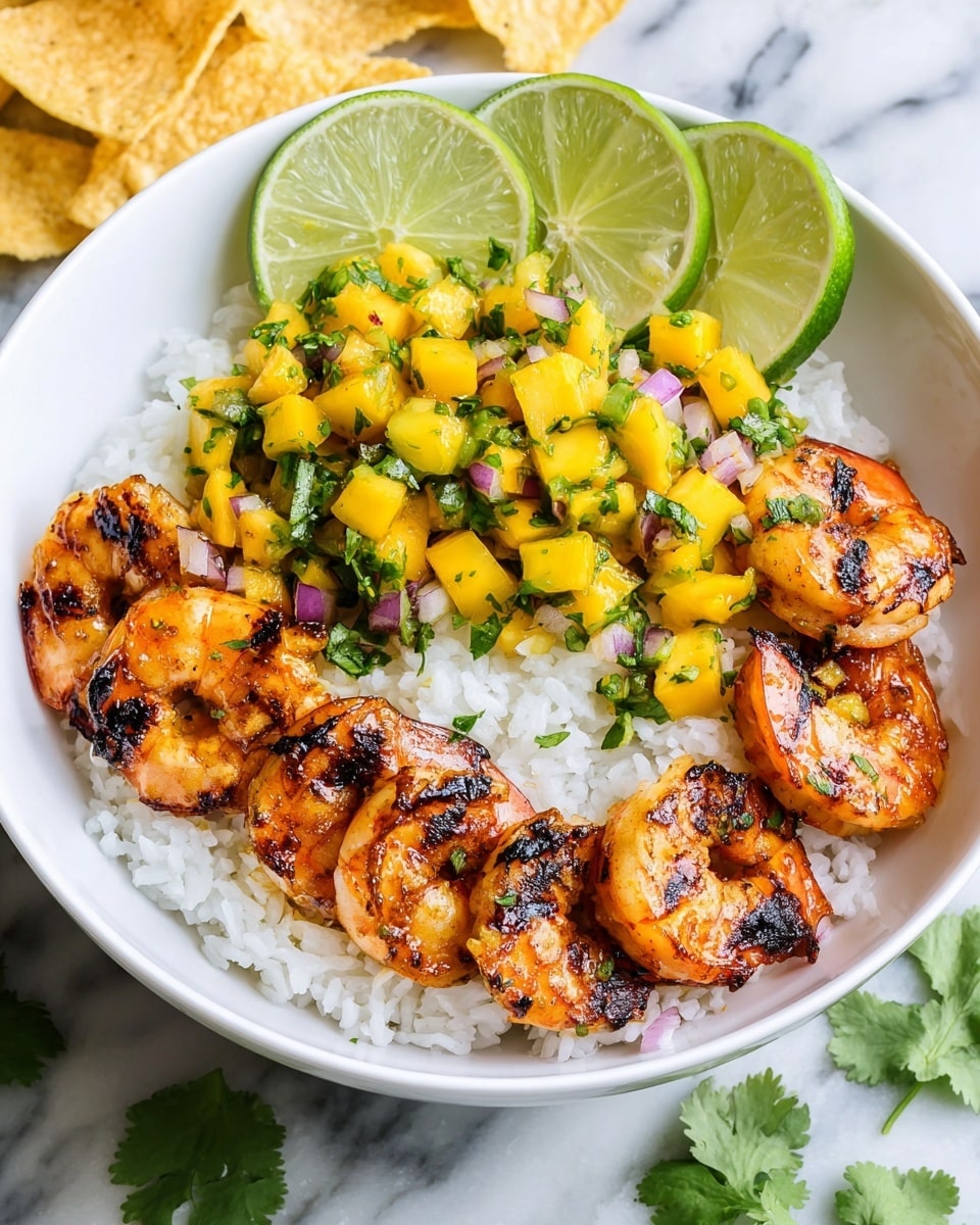 Chili Lime Shrimp Bowls with Mango-Avocado Salsa Recipe - Recipe Image
