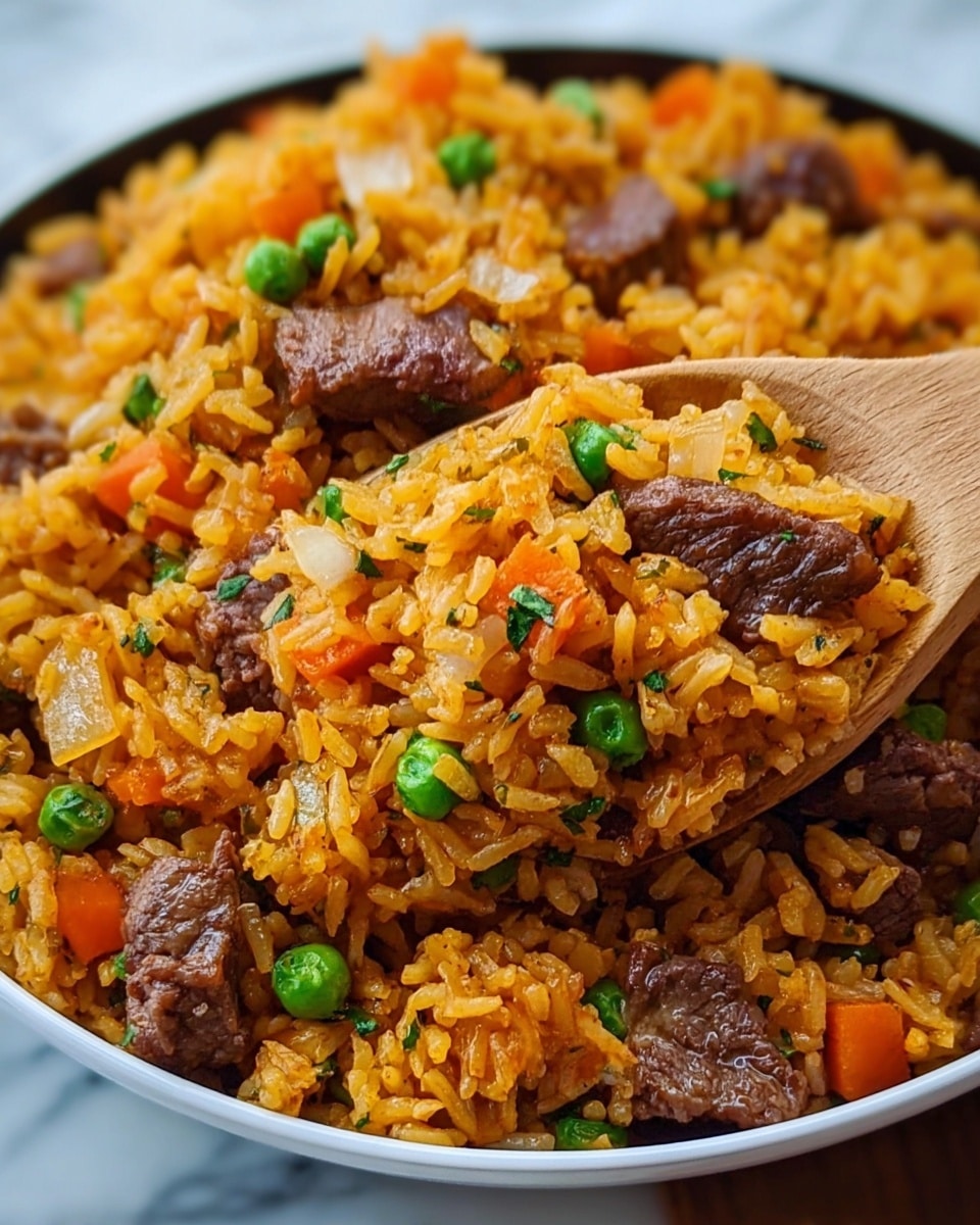 Onion Beef Fried Rice Recipe - Recipe Image