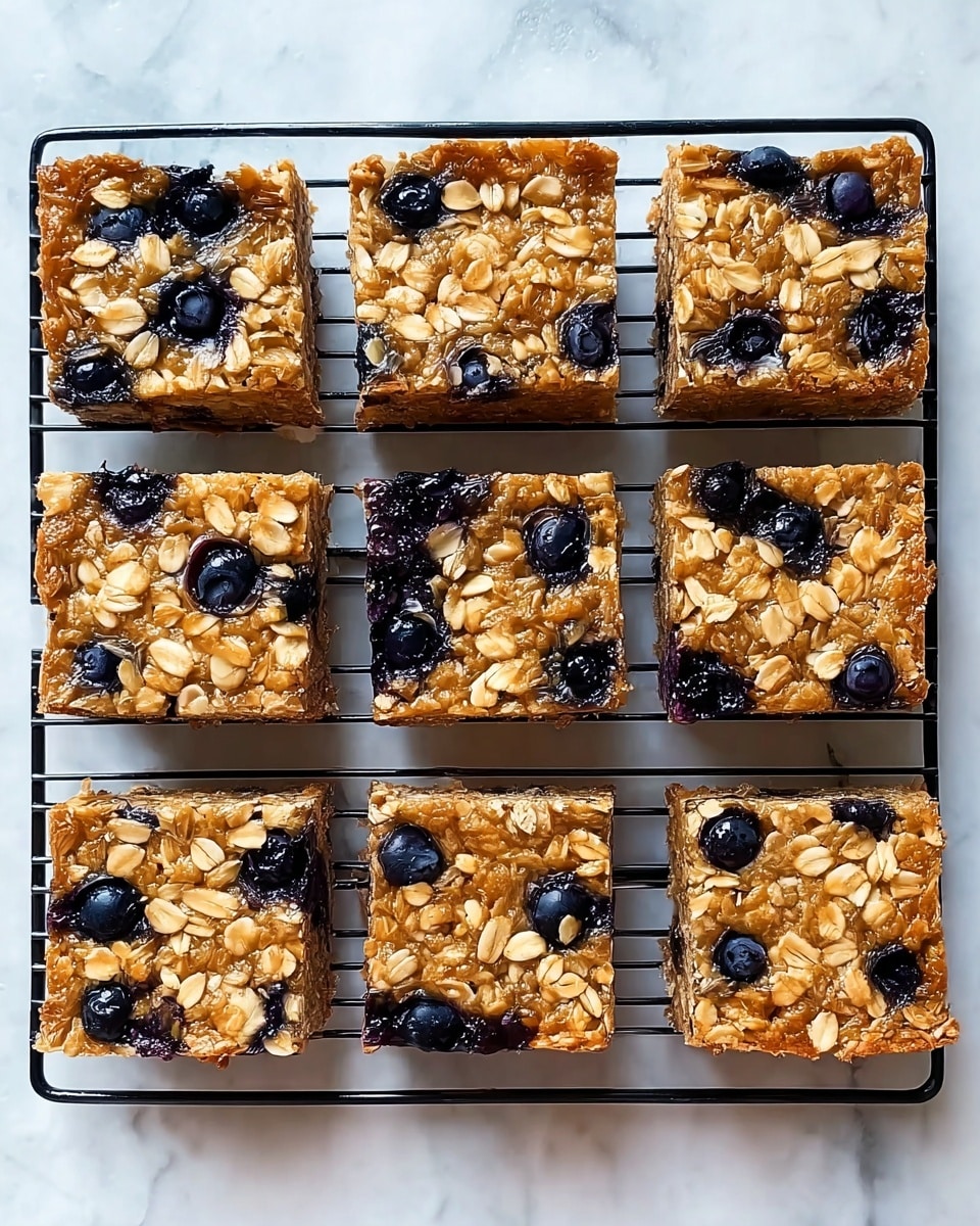 Blueberry Oatmeal Breakfast Bars Recipe - Recipe Image