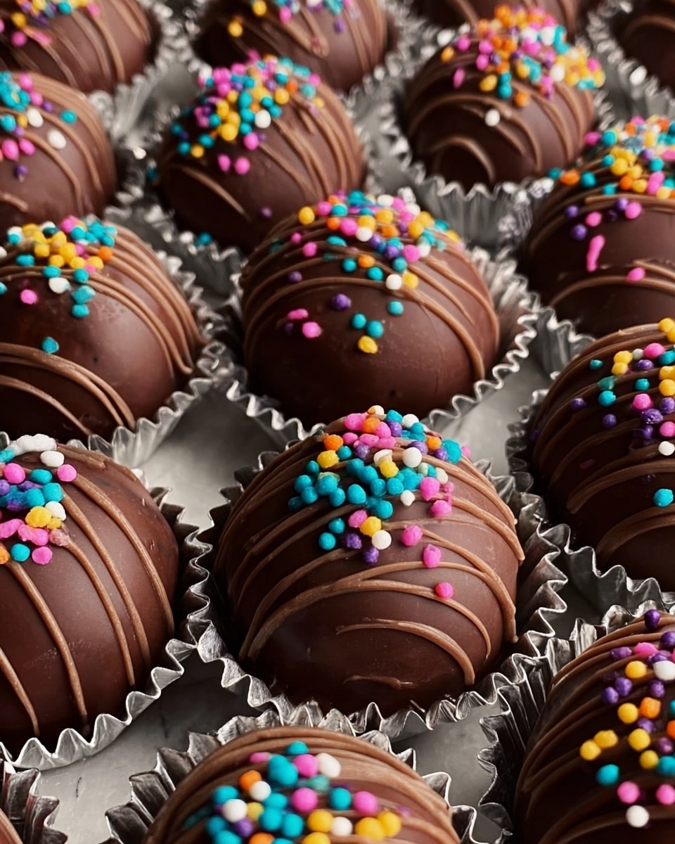 Chocolate-covered Christmas Cake Puffs Recipe - Recipe Image