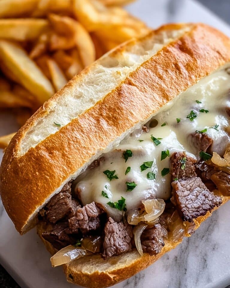 Herb Butter Steak Sandwich with Caramelized Onions and Havarti Recipe