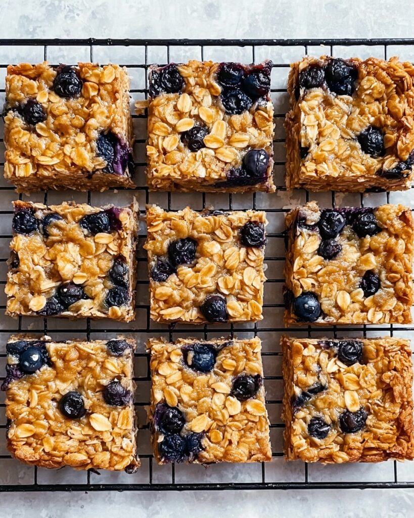 Blueberry Oatmeal Breakfast Bars Recipe