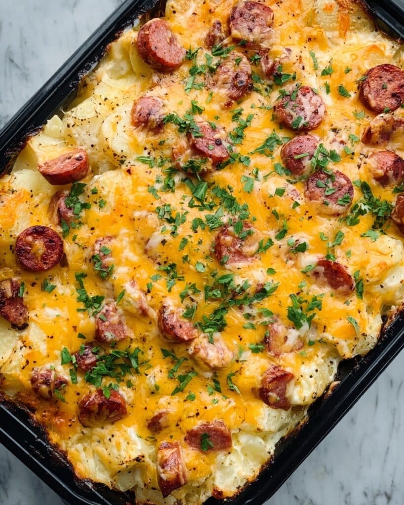 Irresistible Cheesy Ranch Potatoes and Smoked Sausage Recipe