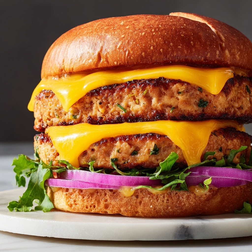Cheddar Ranch Chicken Burgers Recipe - Recipe Image