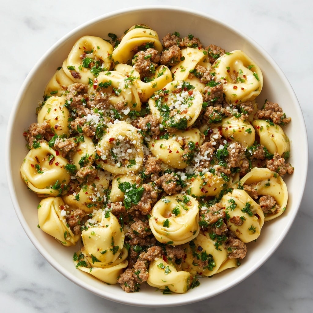Garlic Butter Beef Tortellini Recipe - Recipe Image