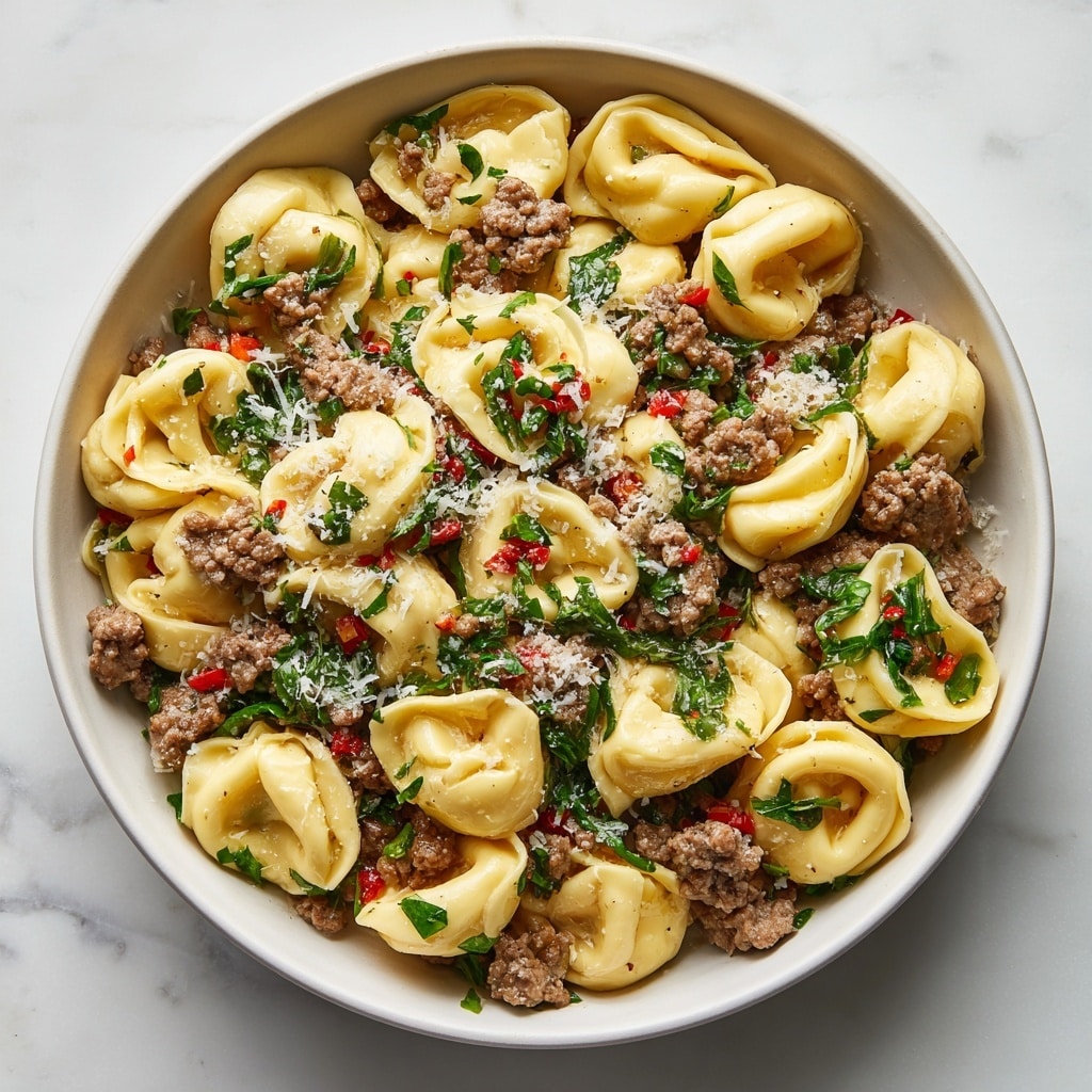 Garlic Butter Beef Tortellini Recipe - Recipe Image