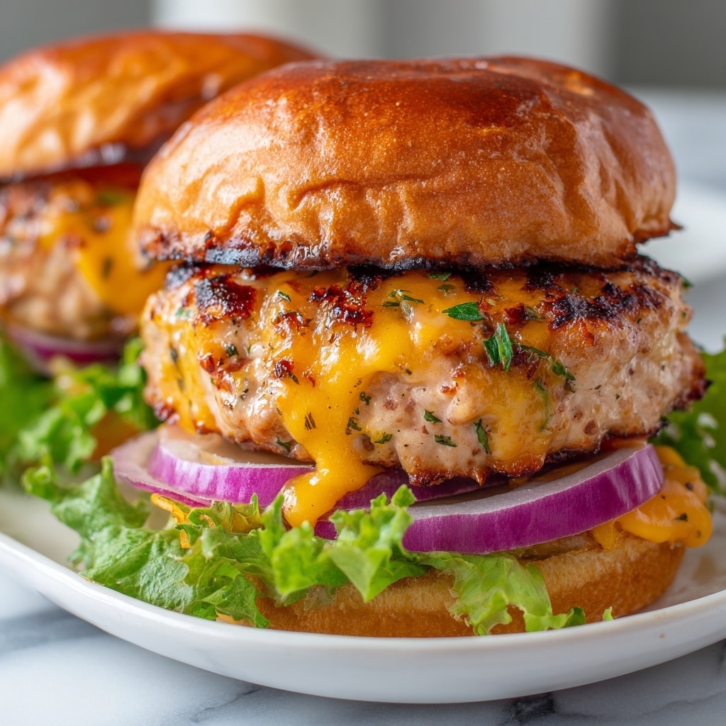 Cheddar Ranch Chicken Burgers Recipe