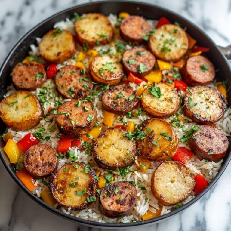 Summer Sausage Skillet with Andouille and Fresh Basil Cilantro Crema Recipe