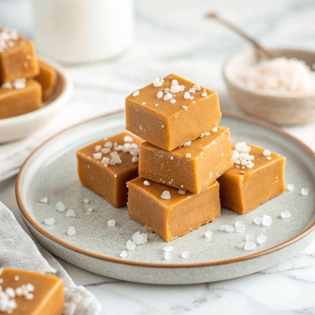 Salted Caramel Fudge with Bourbon and Dulce de Leche Recipe - Recipe Image