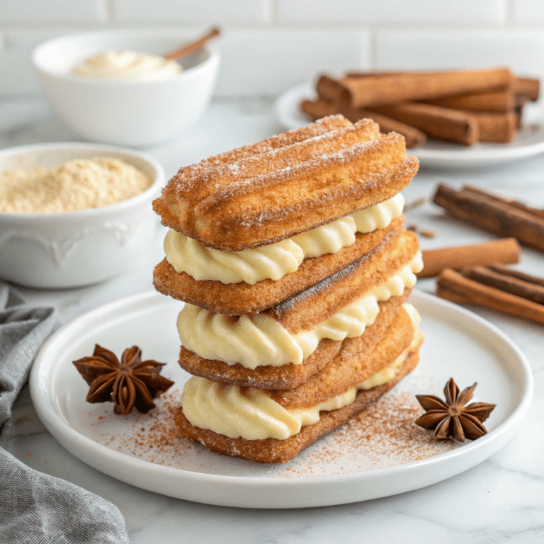 Churro Cinnamon Sugar French Toast with Cream Cheese Icing Recipe