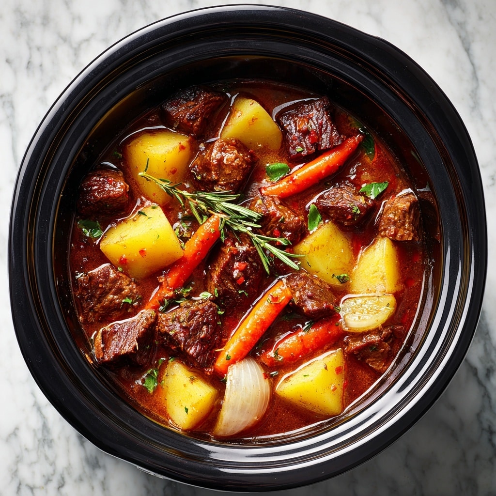Creamy Crock Pot Beef Stew Recipe - Recipe Image