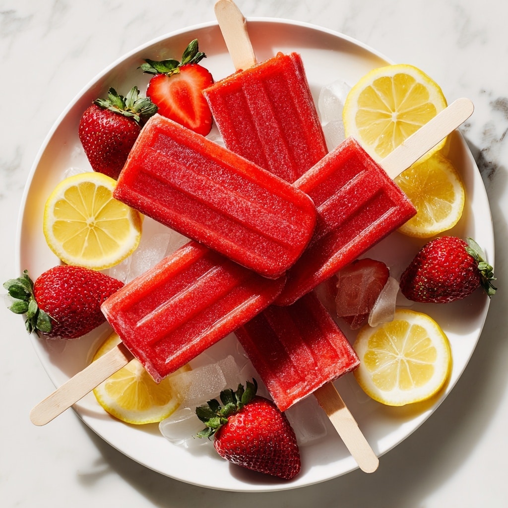 Strawberry Lemonade Popsicles Recipe - Recipe Image