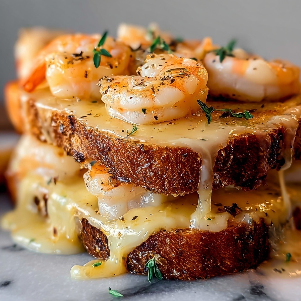 Ultimate Shrimp and Cheese Toast with Garlic Bread Recipe - Recipe Image