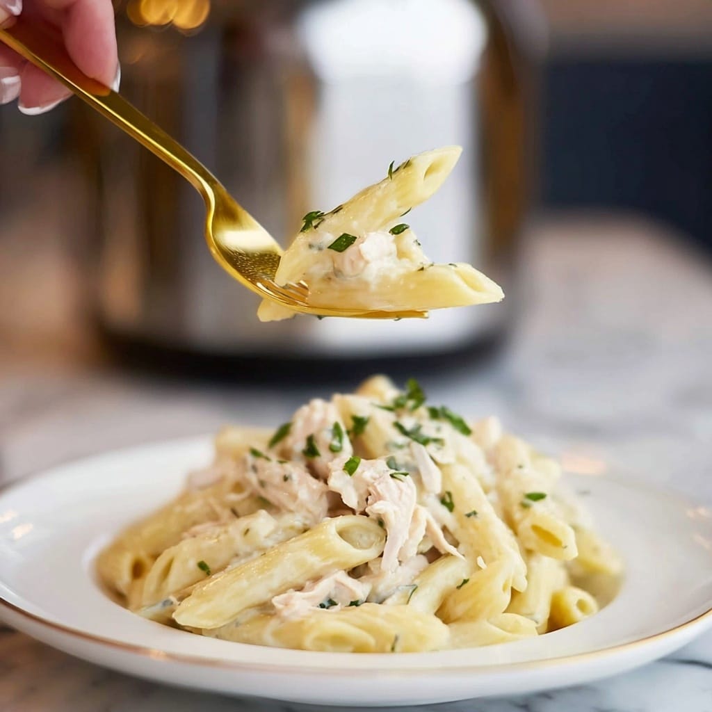 Slow Cooker Creamy Chicken and Penne Recipe - Recipe Image
