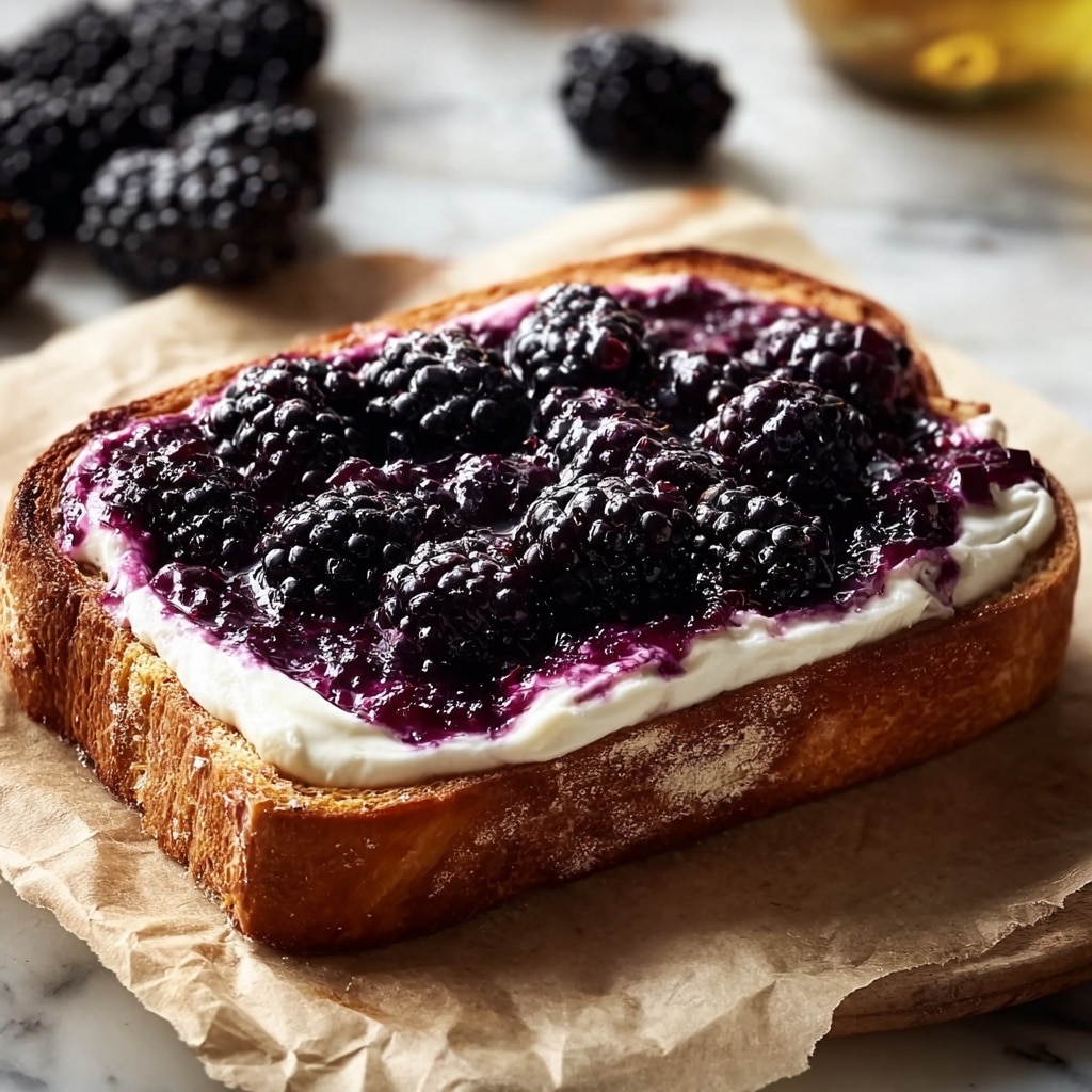 Blackberry Vanilla Greek Yogurt Toast Recipe - Recipe Image