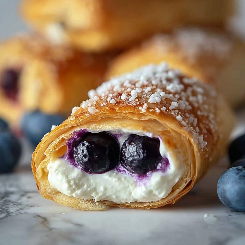 Blueberry Cream Cheese Egg Rolls Recipe - Recipe Image