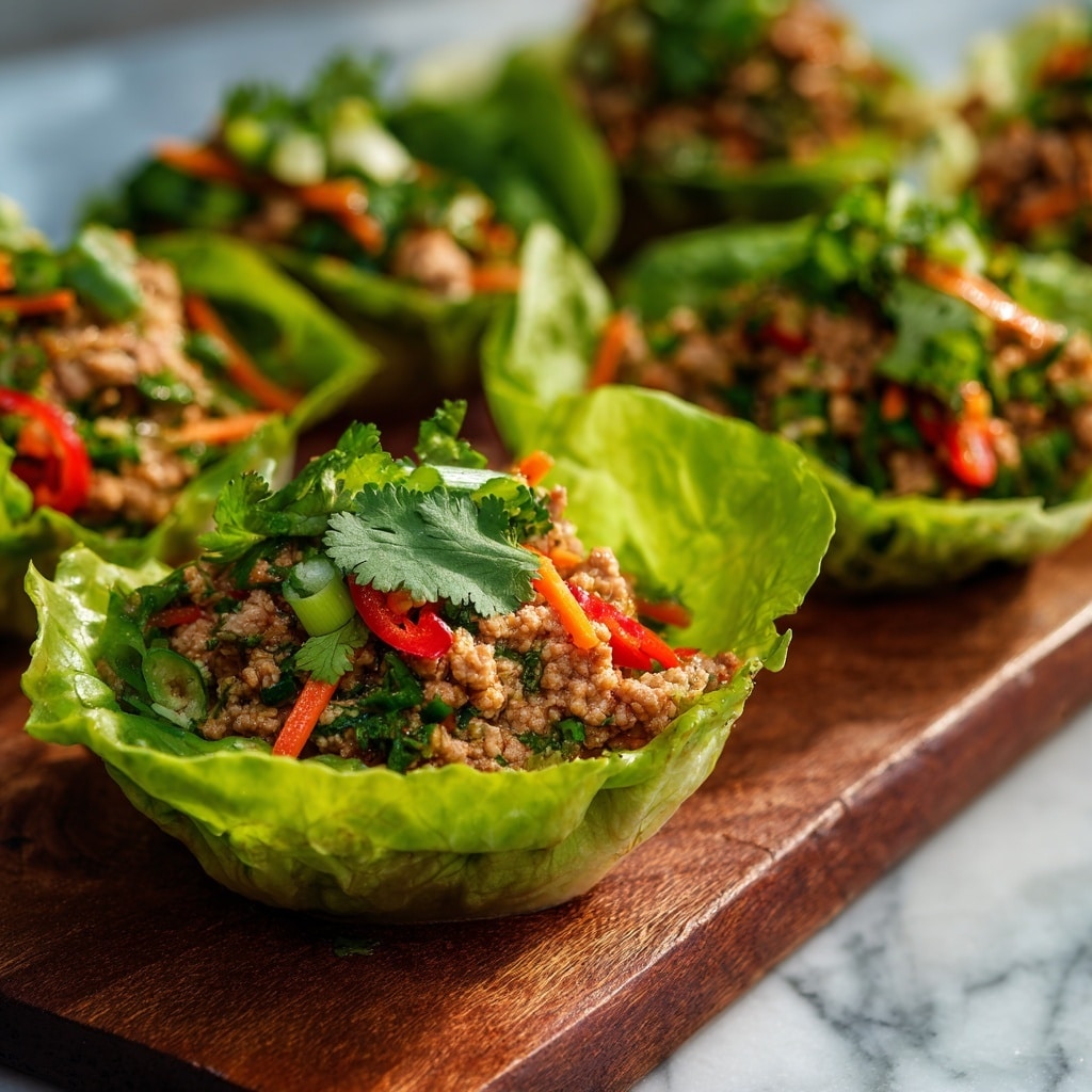 Easy Chicken Larb Lettuce Wraps to Try Today Recipe - Recipe Image