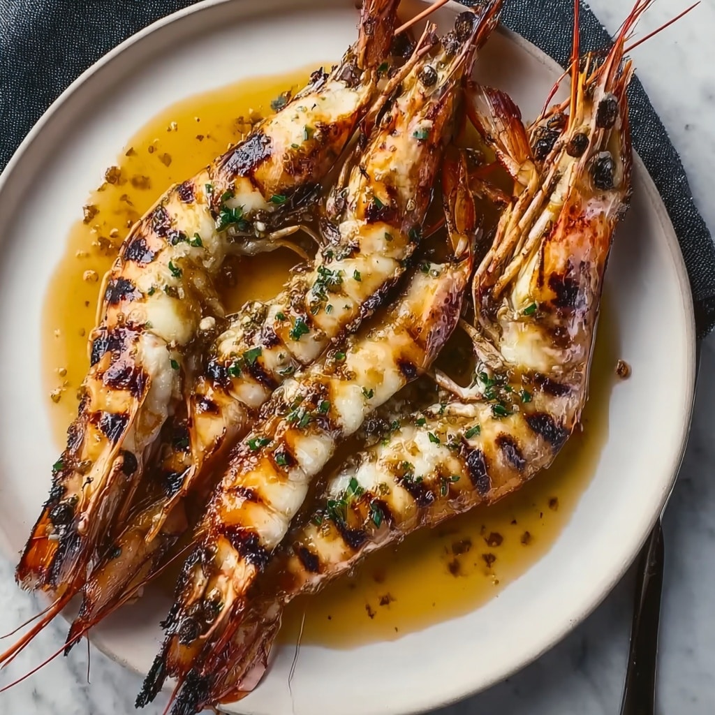 Char-Grilled King Prawns with Lemon Recipe - Recipe Image