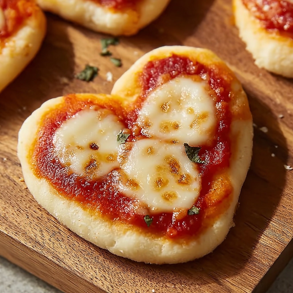 Mini Heart-Shaped Pizzas Recipe - Recipe Image