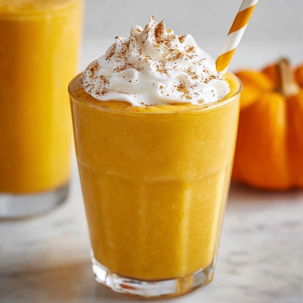 Creamy Pumpkin Smoothie with White Chocolate Hazelnut and Greek Yogurt Recipe - Recipe Image