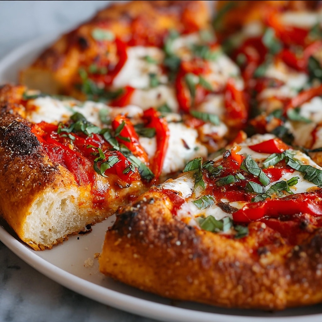 Calabrian Chili Roasted Red Pepper Pizza: A Spicy Twist on Classic Pizza Recipe - Recipe Image