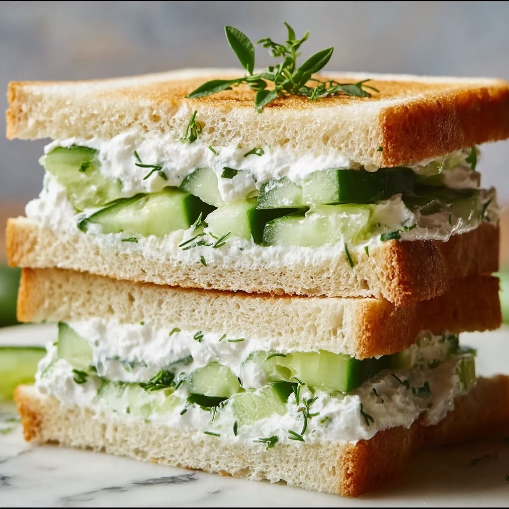 Creamy Cucumber Tea Sandwiches Recipe - Recipe Image
