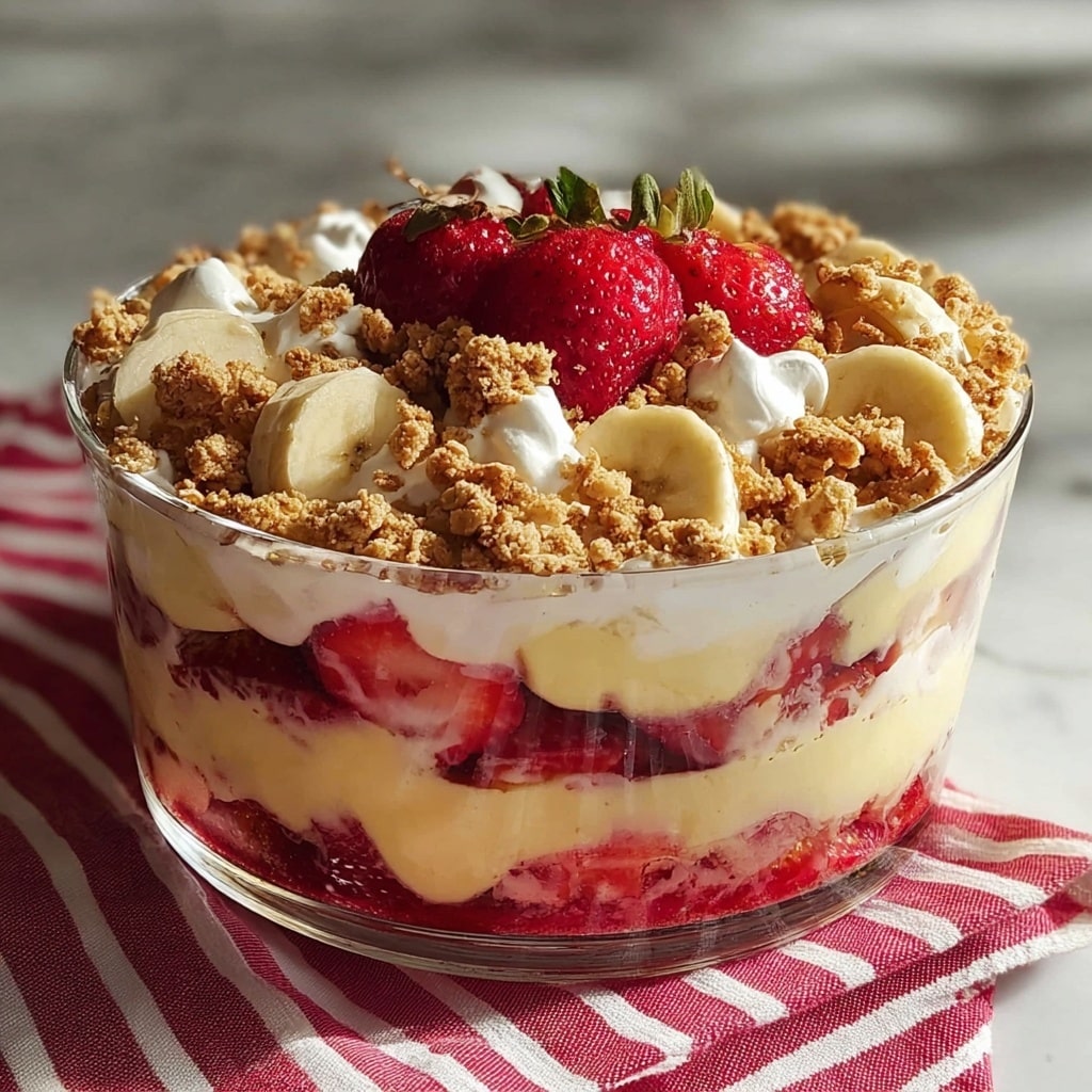 Strawberry Crunch Banana Pudding Recipe - Recipe Image