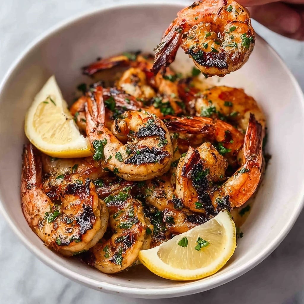 BBQ Grilled Prawns with Garlic, Lemon & Chilli Recipe - Recipe Image