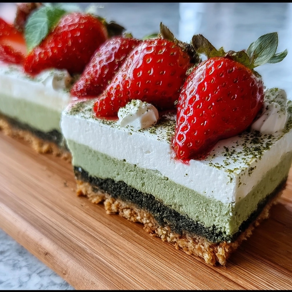 Strawberry Matcha Tres Leches Cake Recipe - Recipe Image