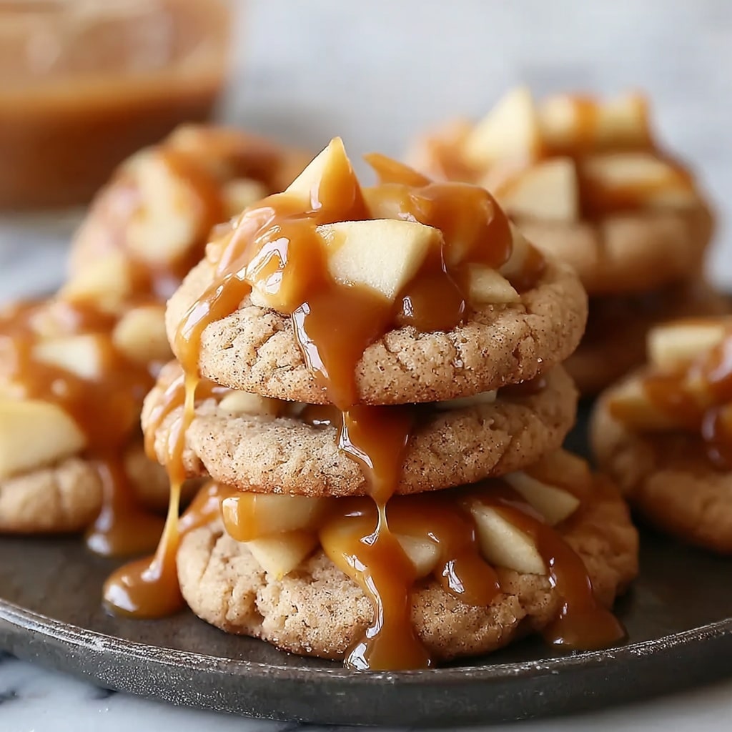 Caramel-Drizzled Apple Cinnamon Cookies Recipe - Recipe Image