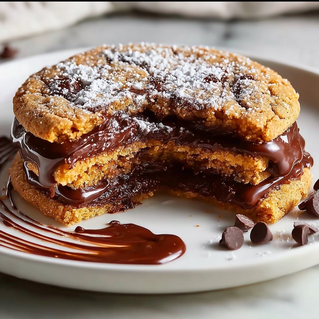 Nutella-Stuffed Deep Dish Churro Skillet Cookie Recipe - Recipe Image
