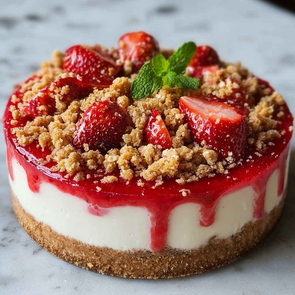 Strawberry Krunch Cheesecake Recipe - Recipe Image