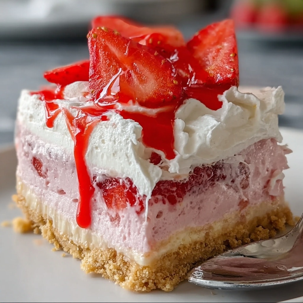 Tropical Strawberry Split Cake Recipe - Recipe Image