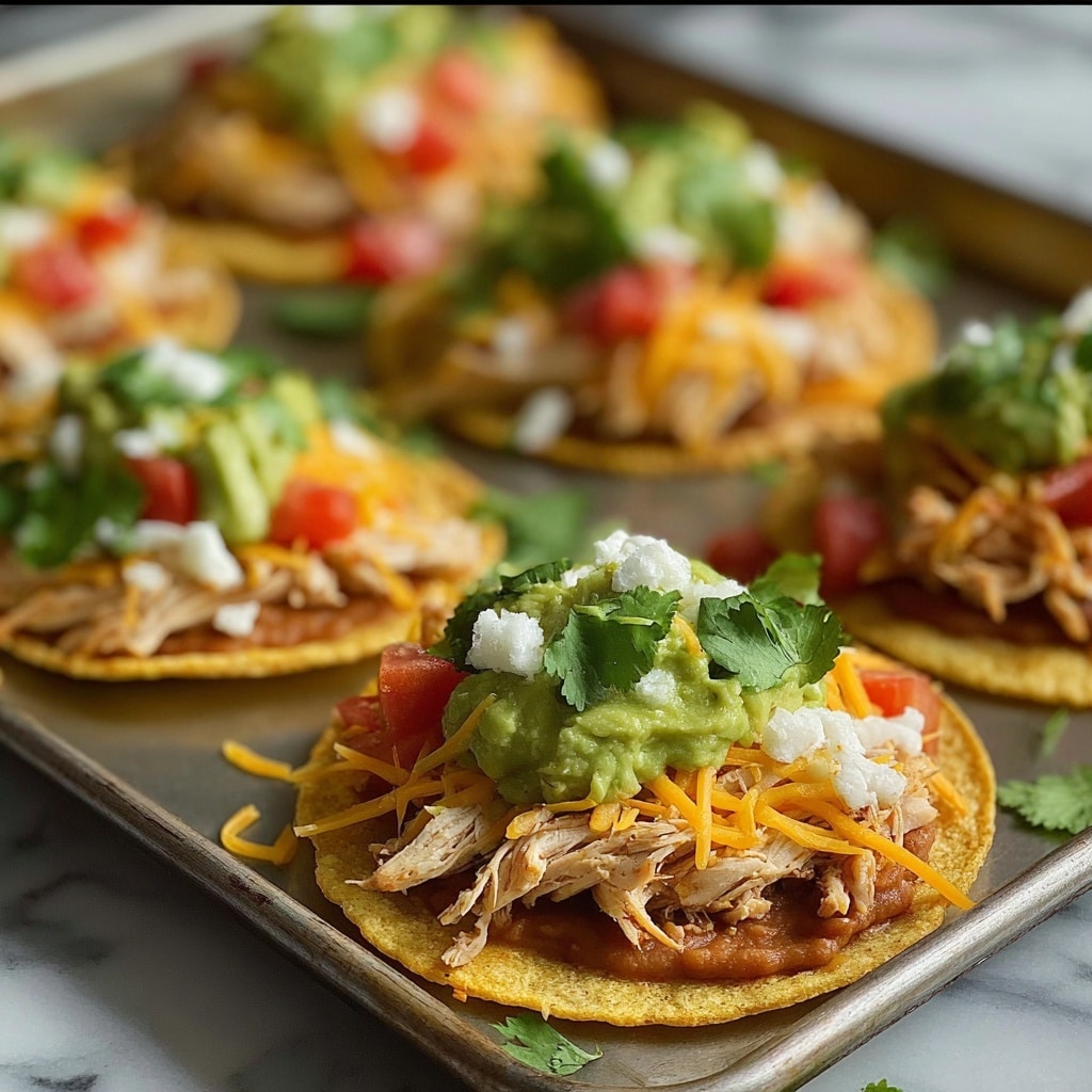 Easy Chicken Tostadas Recipe - Recipe Image
