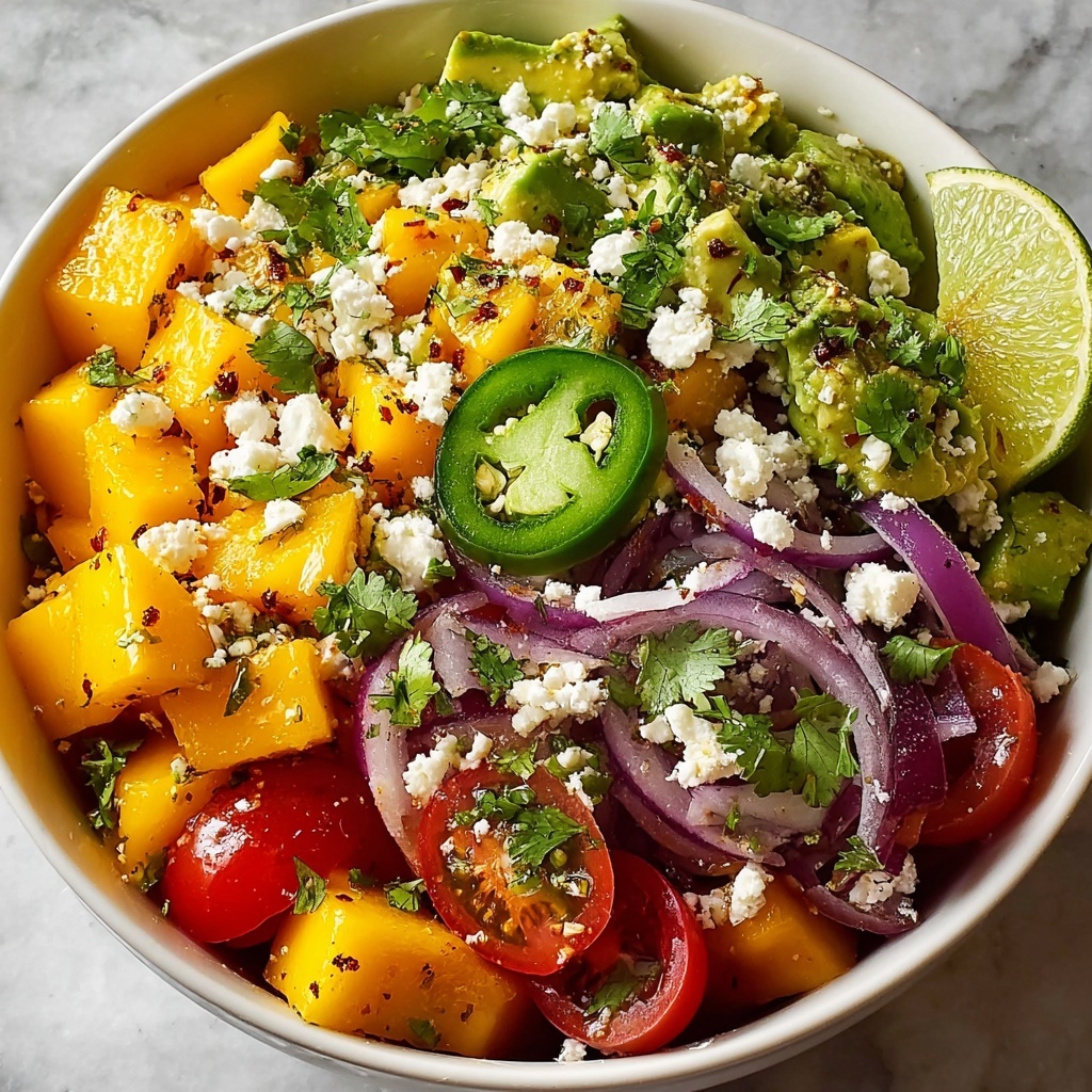 Avocado Mango Salad with Lime Dressing Recipe - Recipe Image
