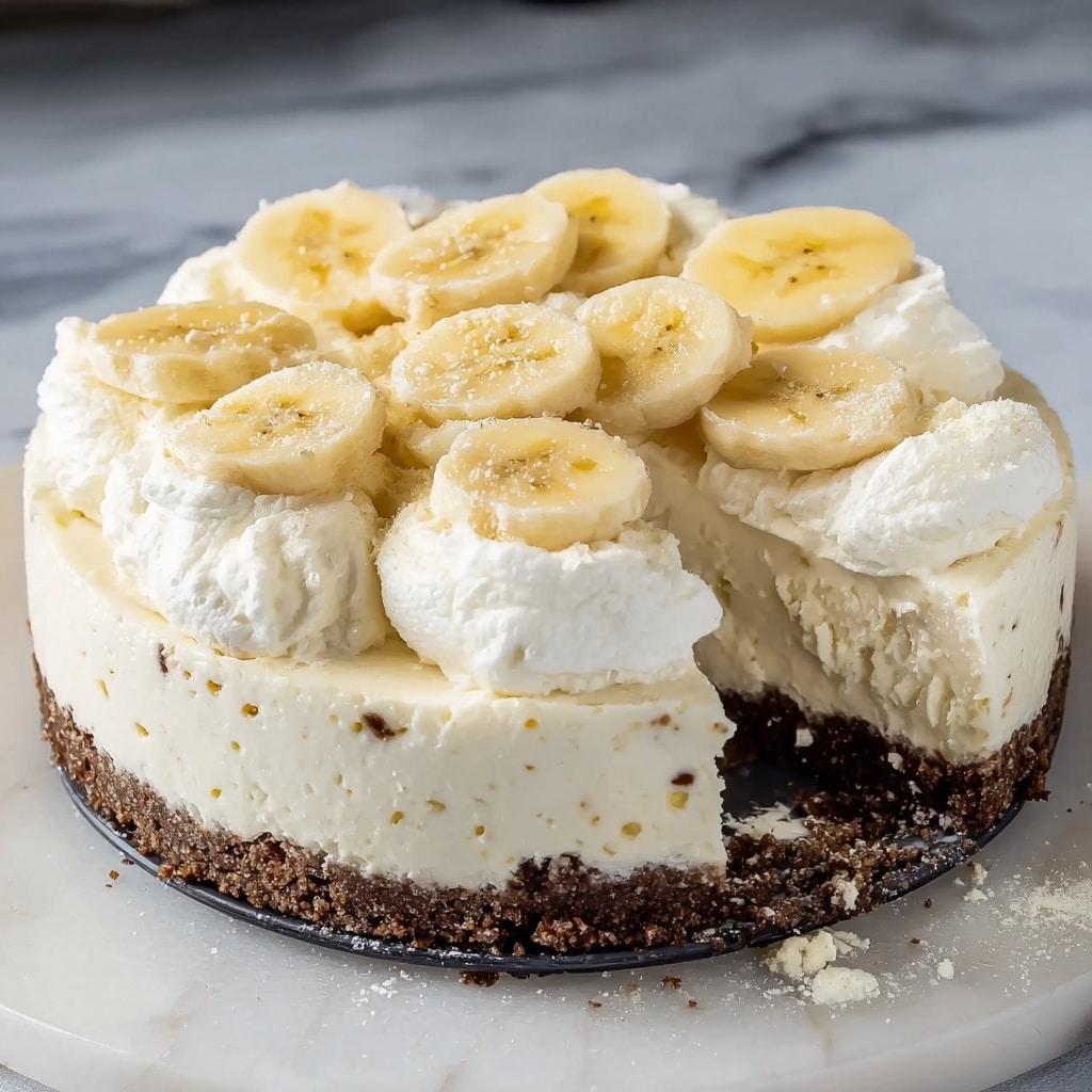 Banana Cheesecake with Banana Cream Pie Topping Recipe - Recipe Image