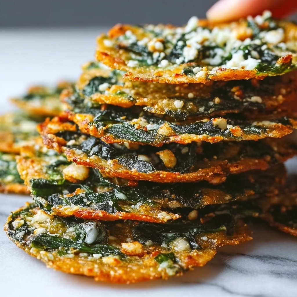 Mediterranean Spinach and Feta Cheese Crisps Recipe - Recipe Image