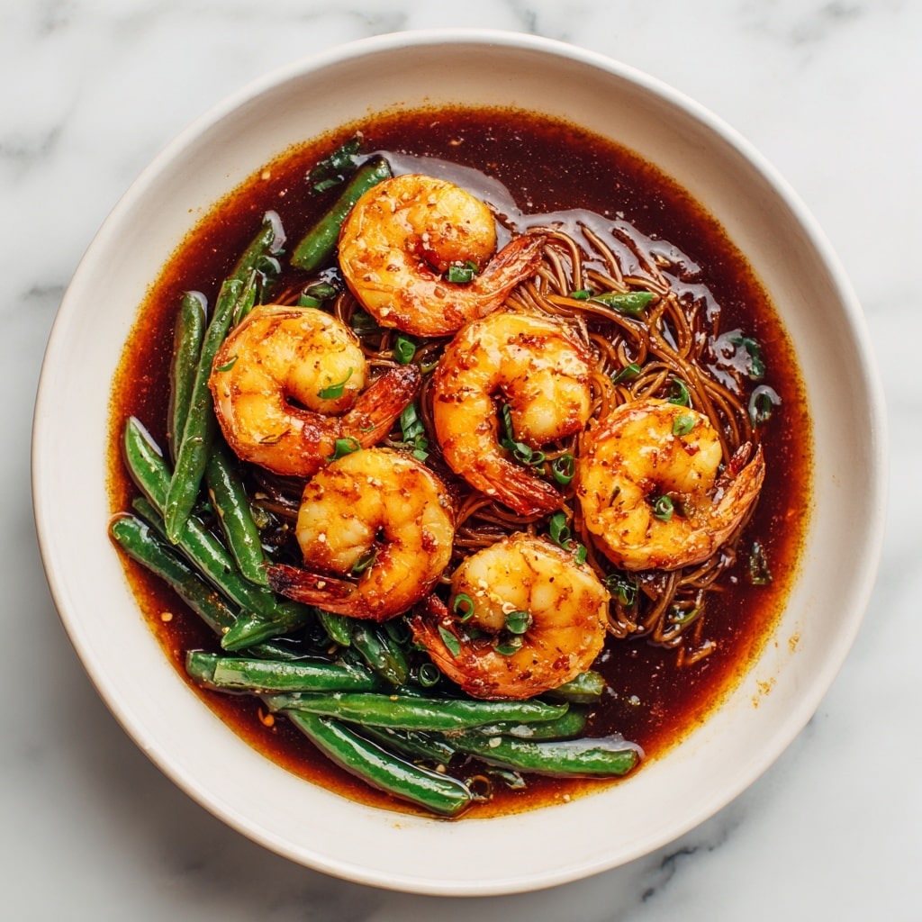 Spicy Shrimp with Stir-Fried Green Beans Recipe - Recipe Image