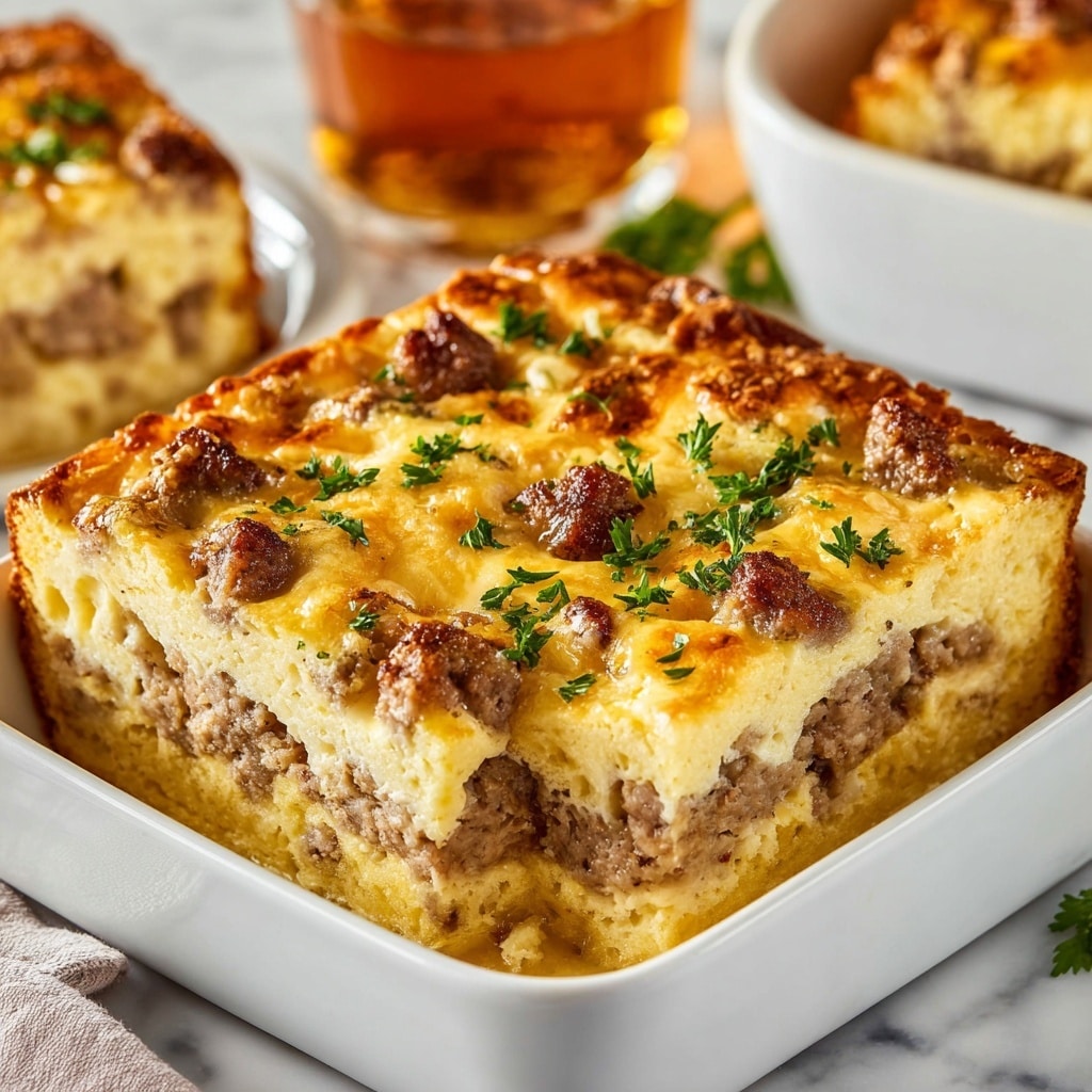 Maple Sausage Breakfast Strata Recipe - Recipe Image