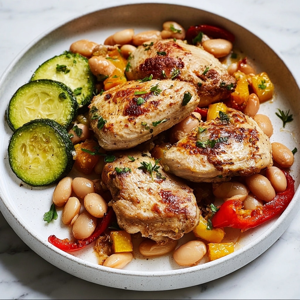 Healthy Spanish Chicken and Beans Recipe - Recipe Image
