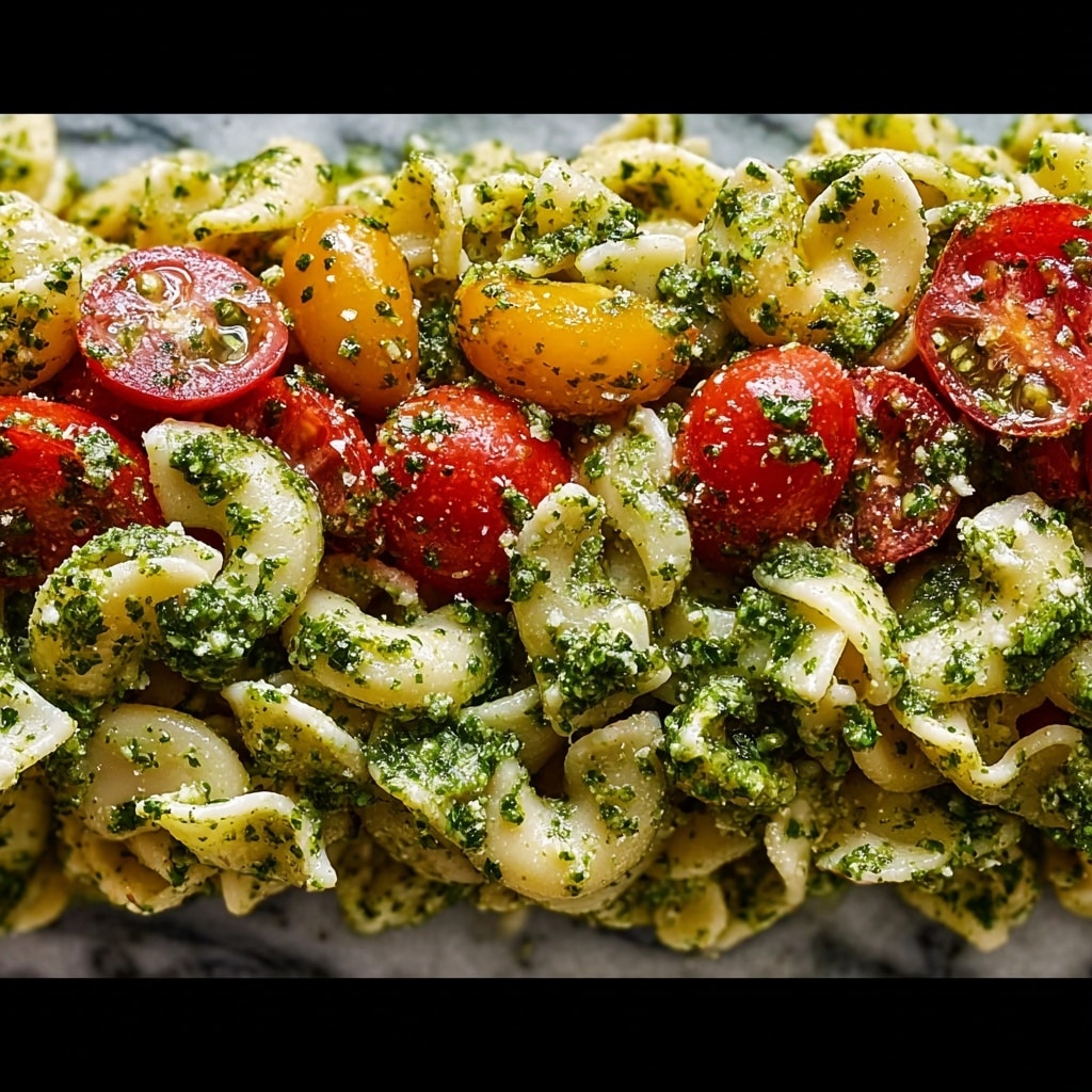 Holiday Pesto Pasta Salad Recipe - Recipe Image