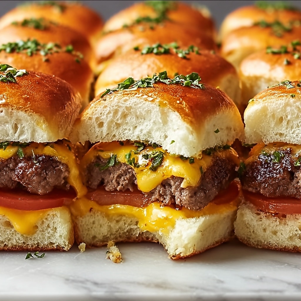 Pull-Apart Cheeseburger Sliders Recipe - Recipe Image